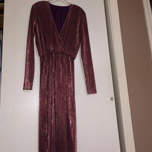 Metallic midi dress